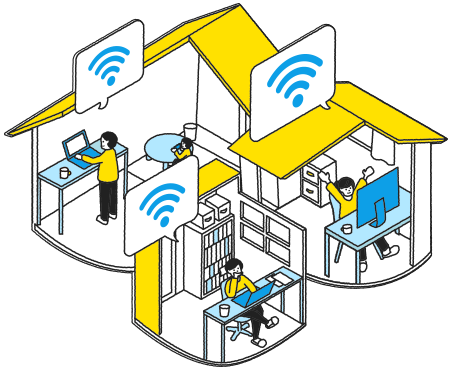 フレッツ光Wi-Fi おうちでWi-Fiを使う準備をしよう！イメージ